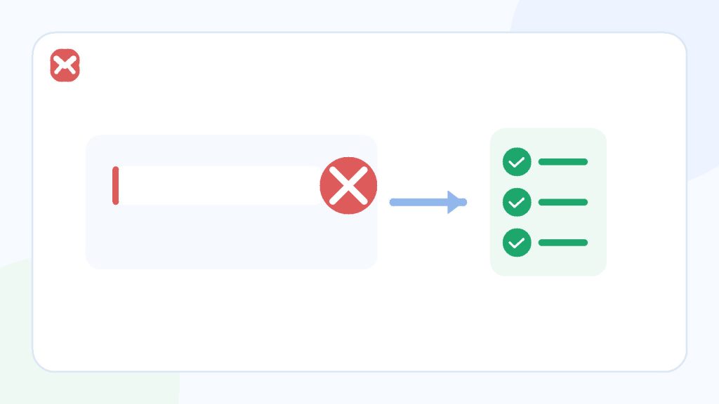 An email form separating syntax validation, domain checks, and site policy into three clear gates.